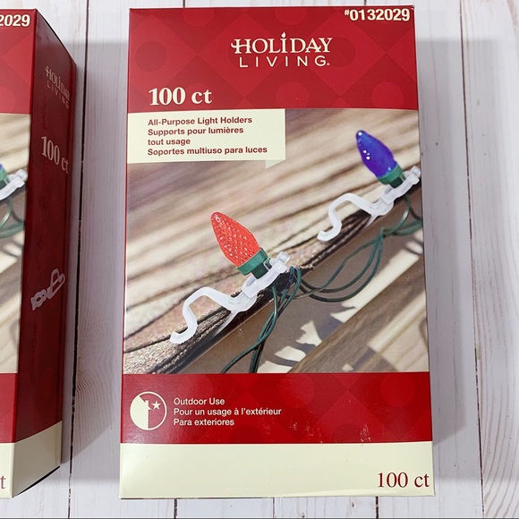 Set of 4 Boxes Holiday Living All Purpose Outdoor Light Holders 400 Clips Total - Picture 2 of 3